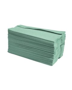 Hand Towels 1 Ply C-Fold Green 33 x 23cm (HC128GR)