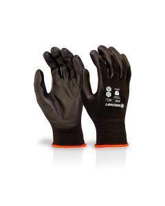 Nylon Gloves - Nitrile Coated - Black