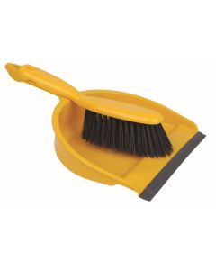 Dustpan & Brush Set - Stiff - Yellow