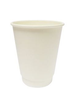 Double Wall Hot Cup - 12oz - White