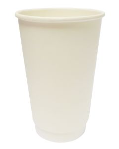 Double Wall Hot Cup - 16oz - White