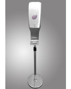 PGM Sanitiser Dispenser Stand Complete - Touch Free - White