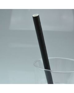 Paper Sip Straws - Black 140x6mm
