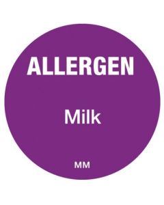 Removable Allergen Labels - Milk