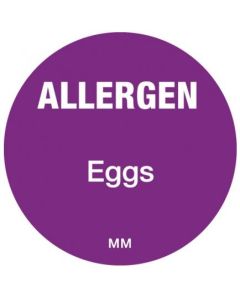 Removable Allergen Labels - Eggs
