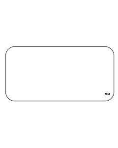 White Blank Sandwich Labels (1000) (1" x 2")