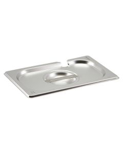 St/St Gastronorm Pan 1/4 -  Lid Notched
