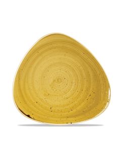 Stonecast Mustard Triangle Plate 19.2cm 7 3/4"