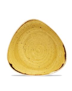 Stonecast Mustard Triangle Plate 22.9cm 9"