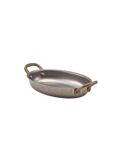 GenWare Vintage Steel Oval Dish 16.5 x 12.5cm